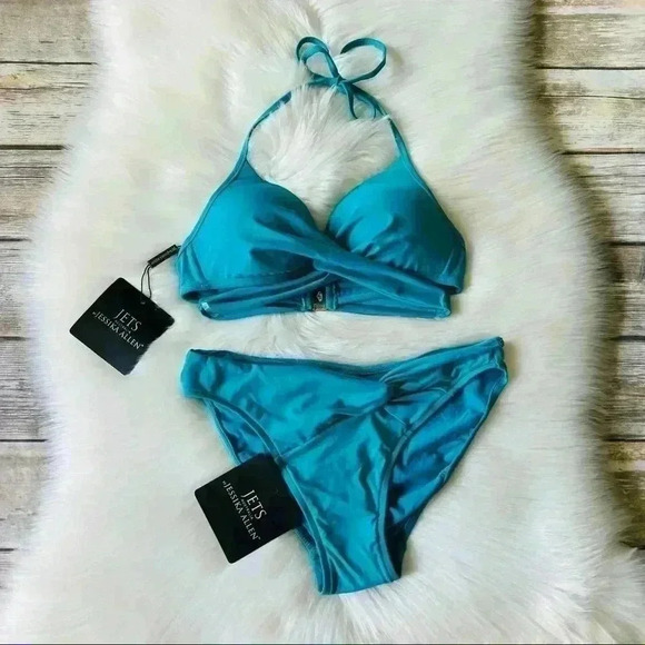 New JETS BY Jessica Allen Two Piece Set Swimwear Bikini Sz 6 - Picture 1 of 8